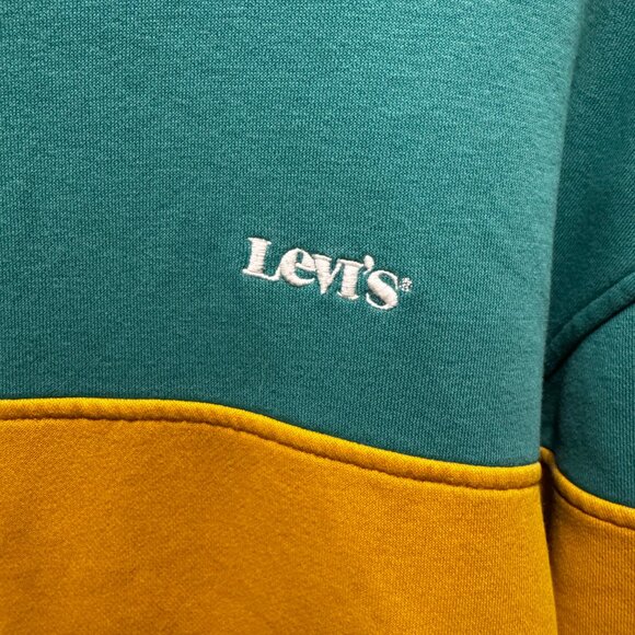 Levi’s Crewneck Sweatshirt | Teal & Mustard Yellow | Retro Vibes | Size L - Picture 2 of 7